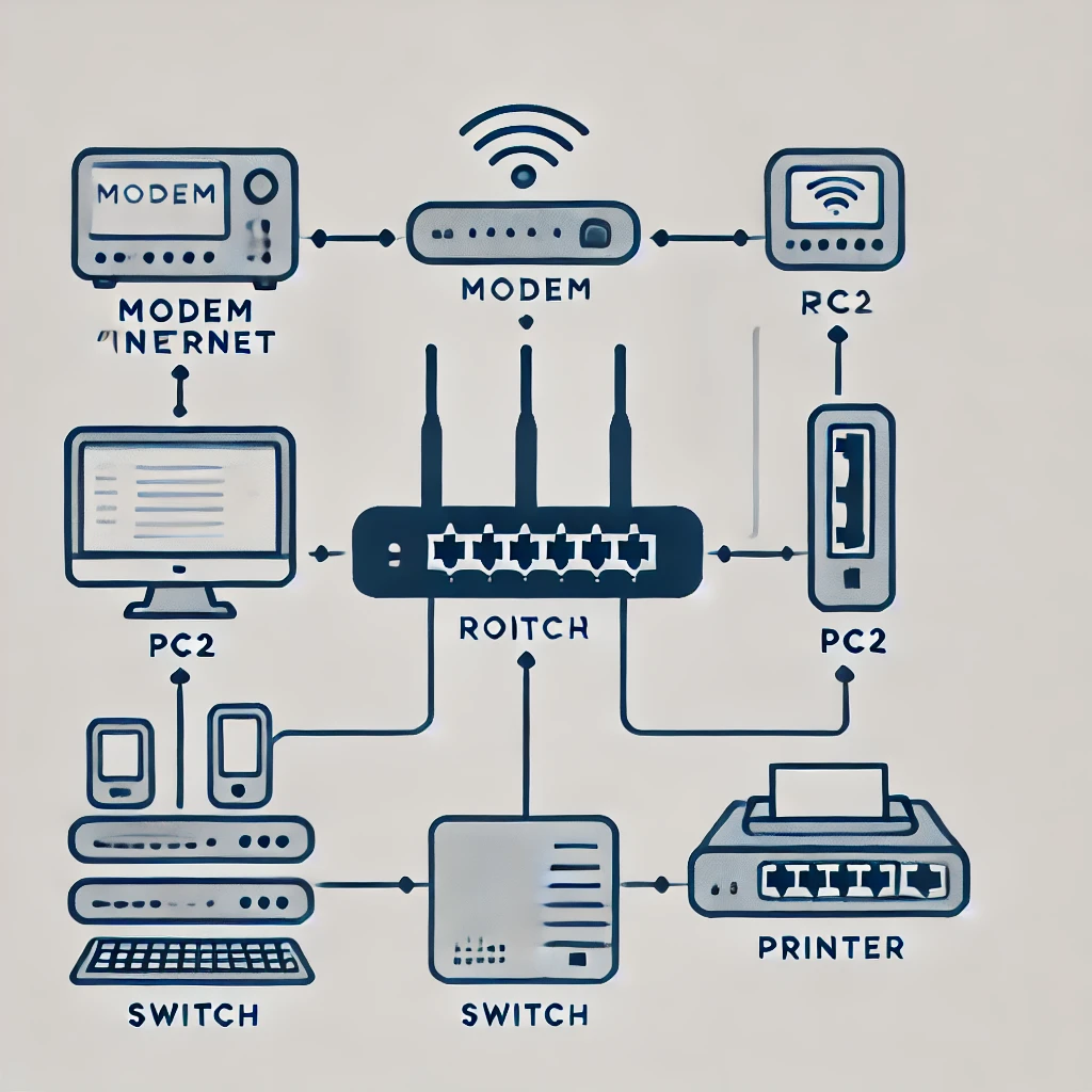 Diagrama de red básica